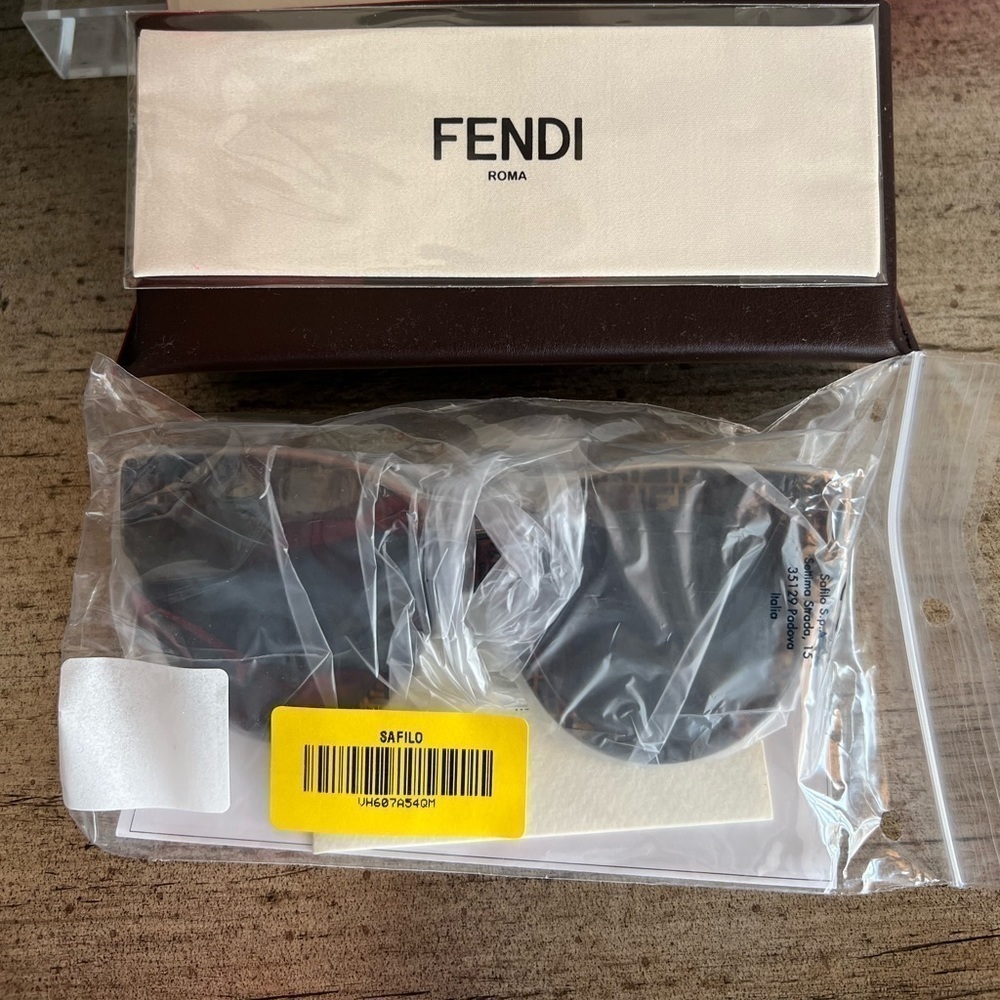 FENDI F is FENDI FF 55mm Havana Cat Eye Sunglasses - Picture 10 of 14